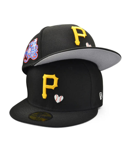 New Era P Black and Yellow fitted Cap - Pulix