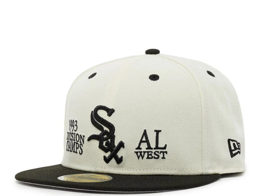 New Era sex Cream and black fitted Cap - Pulix