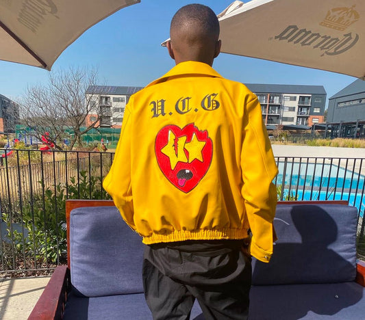 Yellow Leather Jacket - Pulix